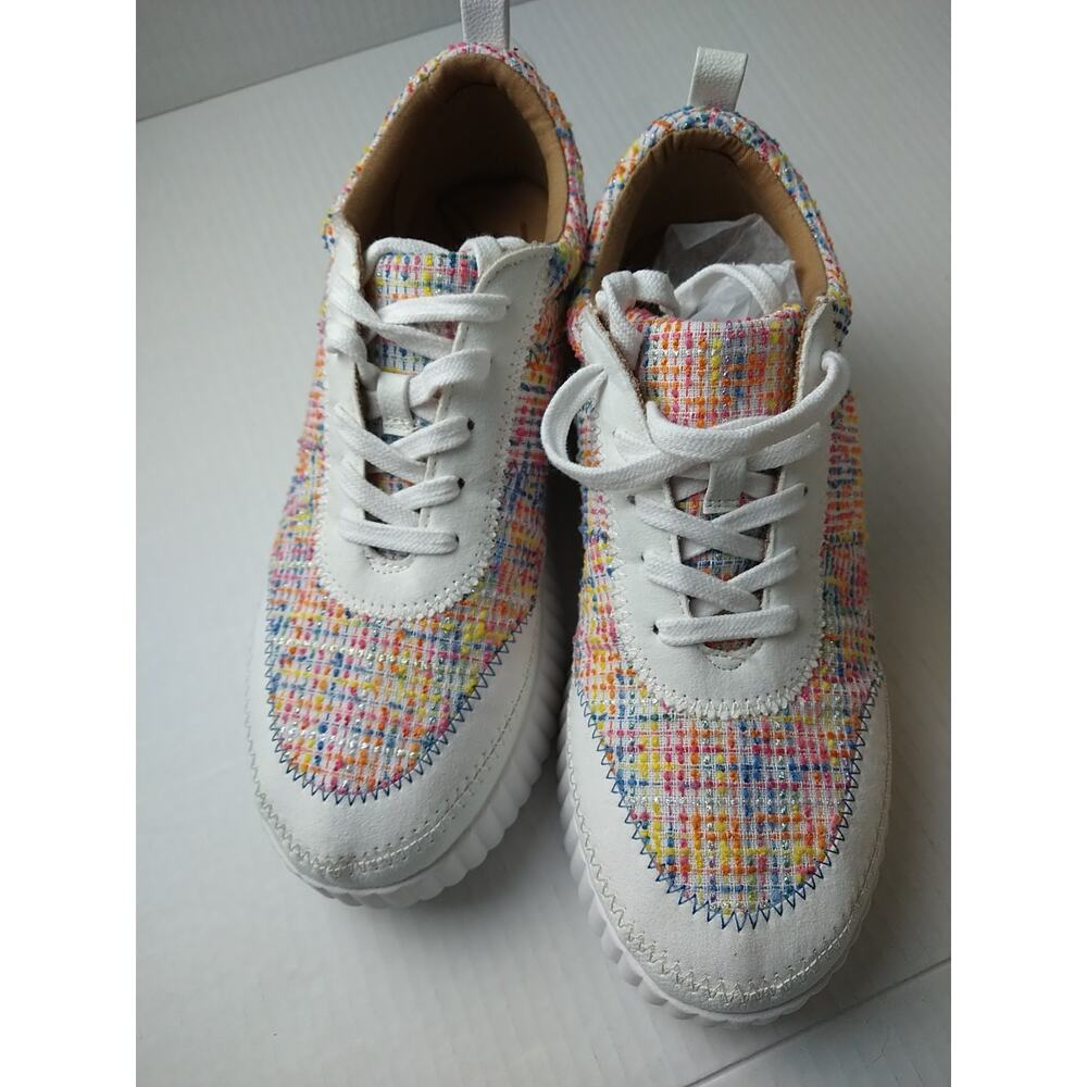 Zodiac Woman 9M Cooper Rainbow Multi Color Weave Lace Up Shoes